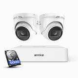 ANNKE 1080p Outdoor Wired Security CCTV System, 8 Channel DVR + 2 X Cameras, 3.6 MM Lens, Smart DVR with Human & Vehicle Detection, 66 ft Infrared Night Vision, 4-in-1 Output Signal, IP67