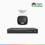 NightChroma<sup>TM</sup> NAK500 - Updated Version, 3K 8 Channel 1 Camera TVI Security System, Acme Color Night Vision, 2960 × 1665 Resolution, f/1.0 Aperture (0.001 Lux), Built-in Microphone, IP67