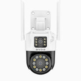 WCD600 - 6MP UHD Dual-Lens Outdoor Wireless WiFi Security Camera, Red Blue Flashing Lights & Siren, Smart Dual Light Night Vision, Two-Way Audio, 300° Pan & 90° Tilt, Cloud & Max. 128 GB Local Storage, Works with Alexa
