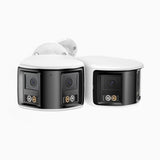 FCD800 - 2-Pack 8MP UHD Dual-Lens Outdoor PoE Security Camera, 180° Panoramic View, Smart Dual Light Night Vision, Two-Way Audio, Active Siren & Alarm, Human & Vehicle Detection, IP67