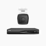 H500 - 3K 4 Channel 1 Camera PoE Security System, EXIR 2.0 Night Vision, Built-in Mic & SD Card Slot, RTSP Supported ,IP67 Waterproof, RTSP Supported