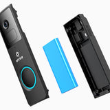 2-Pack Whiffle 1080P Full HD Wireless Doorbell Camera, 148° Field of View, 4800mAh Battery Powered, Motion Detection, Two-Way Audio, Cloud & TF Card Storage, Works with Alexa