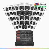 NightChroma<sup>TM</sup> NCK800 – 4K 64 Channel 48 Cameras PoE Security System, f/1.0 Super Aperture, Color Night Vision, 2CH 4K Decoding Capability, Human & Vehicle Detection, Intelligent Behavior Analysis, Built-in Mic, 124° FoV, All-Metal Housing