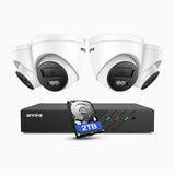 ANNKE 4K 8MP PoE Security Camera System, 4 X 4K IP Cams + 8CH NVR Recorder, 2TB HDD, Human & Vehicle Detection, Built-in Micphone, Color & IR Night Vision, RTSP Supported