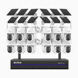 WBS400 - 4MP 16 Channel 12 Battery Cameras Outdoor Wireless NVR Security System, 2.4G & 5.8G Dual-Band WiFi, Motion Detection, Two-Way Audio, Battery & Solar Powered, 270° Pan & 90° Tilt, Cloud & Max. 256 GB Local Storage, Works with Alexa